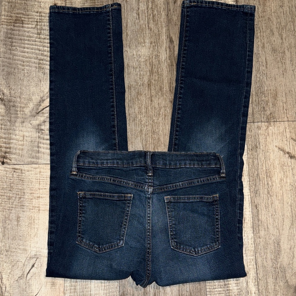 Old Navy Dark Blue Straight Leg Jeans-size 14